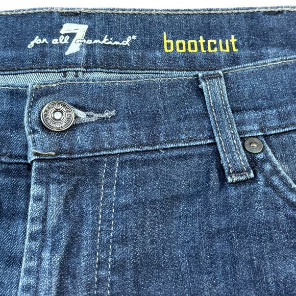 7 for All Mankind Bootcut Mid Rise Jeans Dark Wash 38 - Picture 4 of 7
